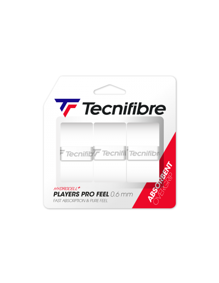Tecnifibre Players Pro Feel overgrip 3-pack White