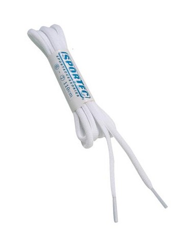 Sportec nylon veters wit plat 130 cm