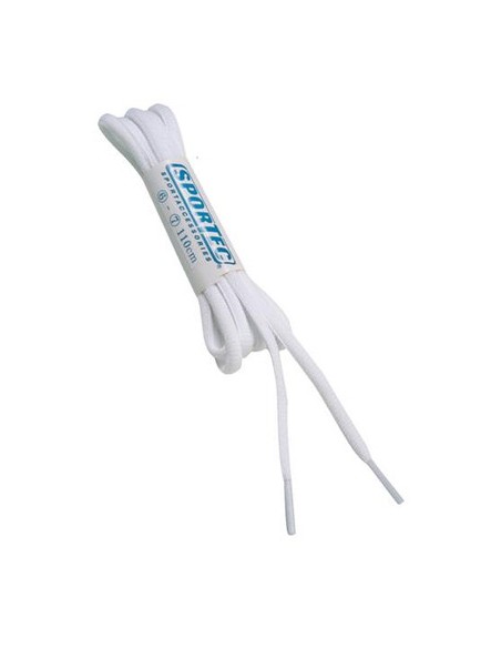 Sportec nylon veters wit plat 130 cm