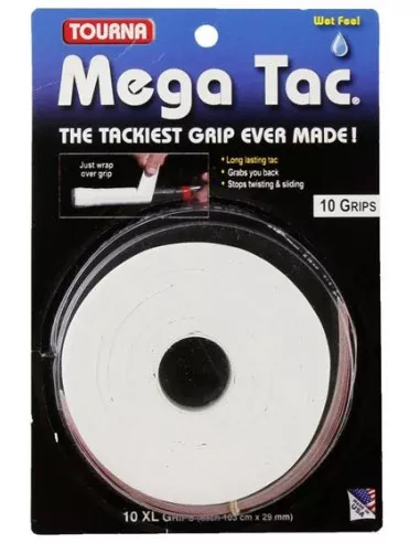 Tourna Mega Tac 10-Pack XL White