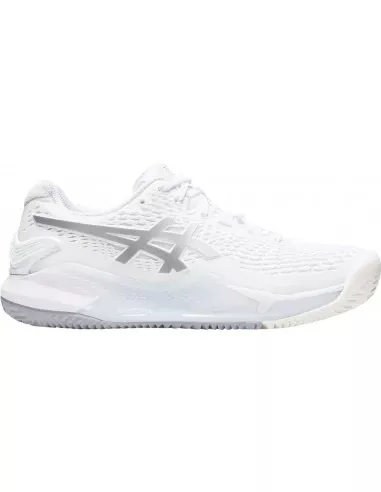 Asics Gel Resolution 9 Clay (White/Pure Silver)