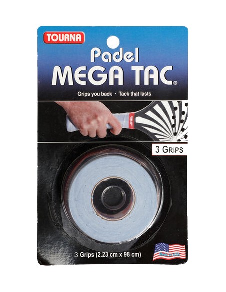 Tourna Grip Padel Mega Tac 3pack White