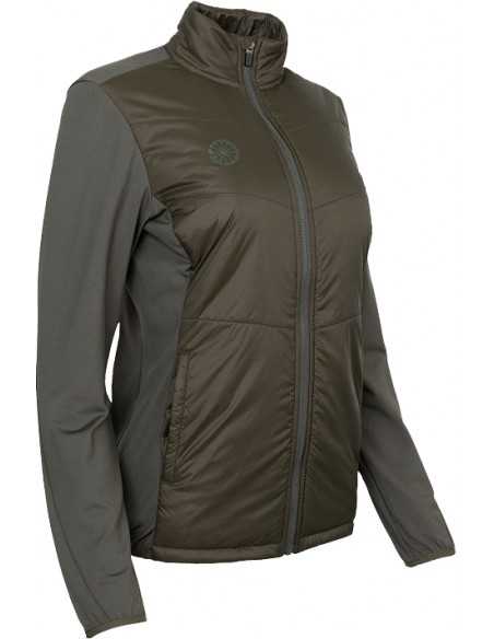 Indian Maharadja Goa Women Padded Jacket (Mud Green)