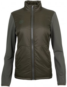 Indian Maharadja Goa Women Padded Jacket (Mud Green)