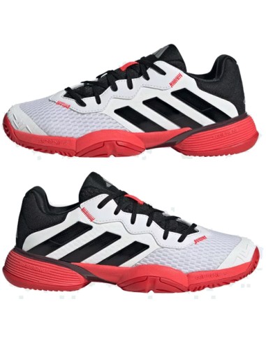 Adidas Barricade Kids (White/Black/Red)