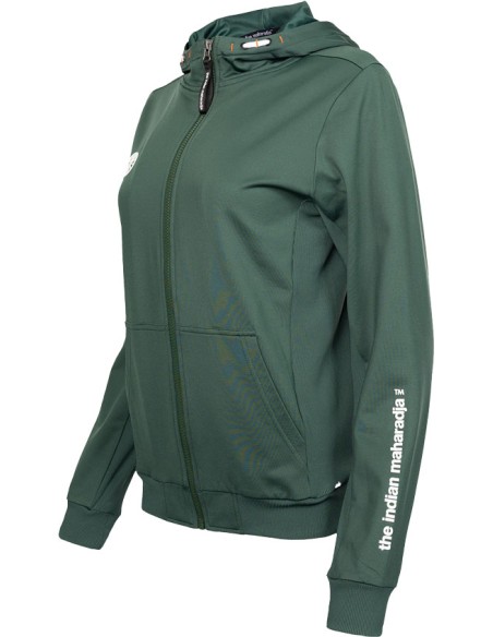 Indian Maharadja Kadiri Women Hooded Jacket (Forest Green)