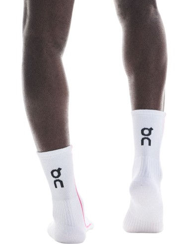 ON Court Sock High Unisex White/Pink