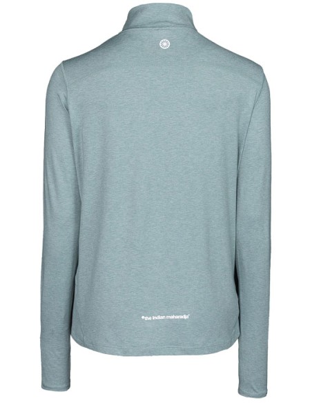 Indian Maharadja Women Half Zip Long Sleeve (Lightsage)