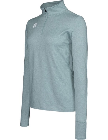 Indian Maharadja Women Half Zip Long Sleeve (Lightsage)