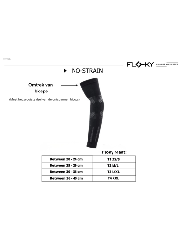 Floky No Strain Arm Sleeve Black 2 pack