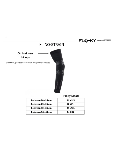Floky No Strain Arm Sleeve Black 2 pack