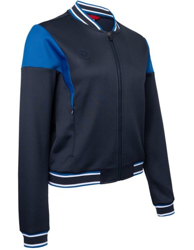 Indian Maharadja Women Pique Bomber Jacket (Night Blue)