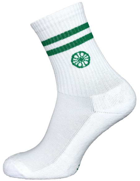 Indian Maharadja Striped Crew Sock Lush Green