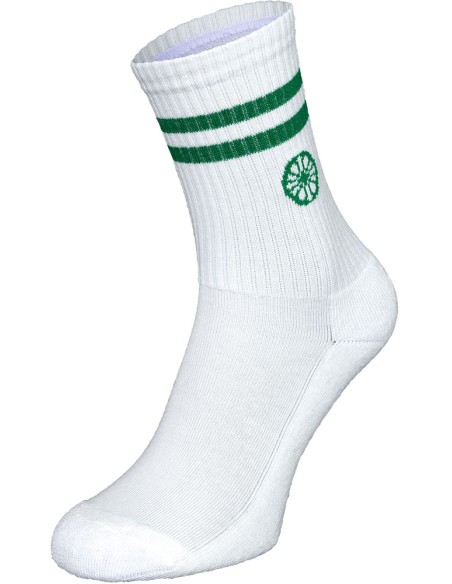 Indian Maharadja Striped Crew Sock Lush Green