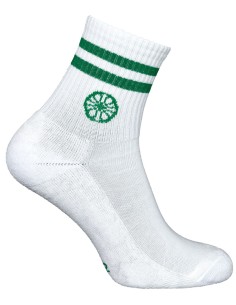 Indian Maharadja Striped Short Sock Lush Green