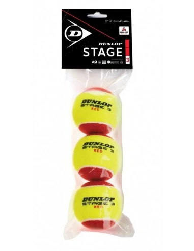 Dunlop tennisbal Stage 3 Red Polybag