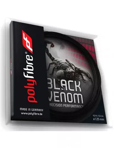 Online Bespanservice: Polyfibre Black Venom 1.30mm