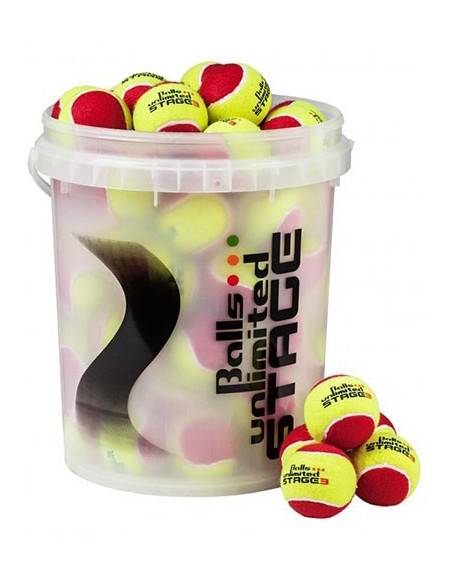 Balls Unlimited Stage 3 Yellow/Red Bucket (60 stuks)